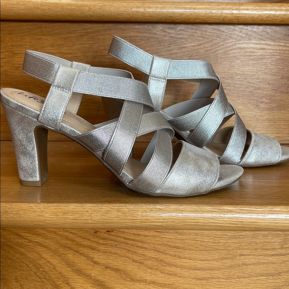 Life Stride Women's Metallic Strappy Heels